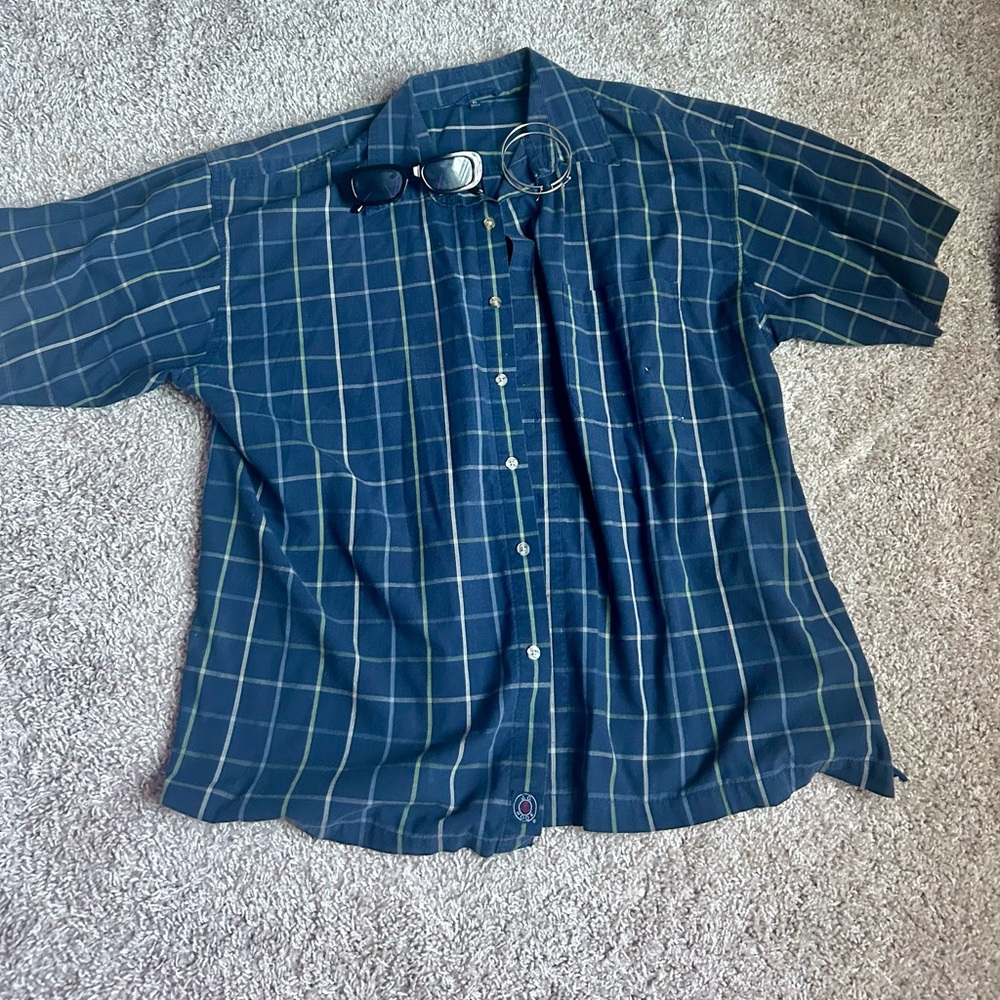 plaid button up